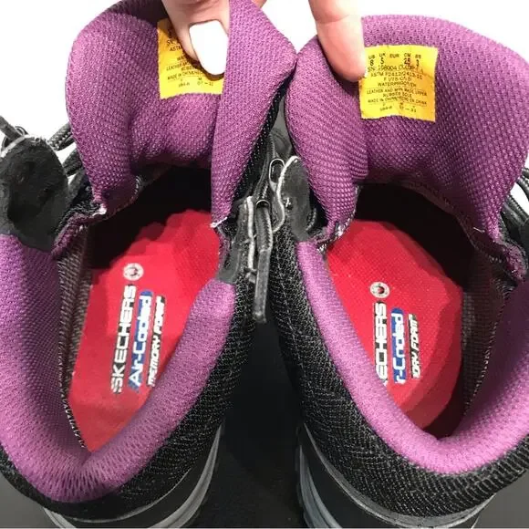 Skechers Womens McColl Composite Toe Waterproof Work Boots Gray Black Purple 8 - Picture 14 of 16